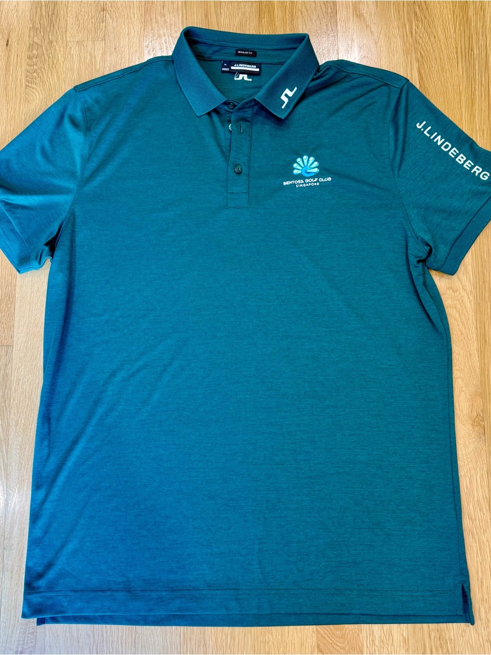 J.Lindeberg Deep Lake Green Golf Polo with Club Emblem